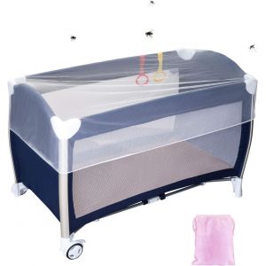 Sept-Moustiquaire Protection Anti-Insectes Universelle Pour Landau, Auto-Si&egrave;ge, Lit Parapluie, Moustiquaire Poussette Universelle Pour B&eacute;b&eacute;s, Enfants-Taille L - Neuf