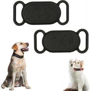 Vornixorsarlshop-2 Pi&egrave;ces Supports Collier Chien Pour Galaxy Smarttag2 Collier Pour Chien En Silicone Pour Localisateur De Suivi Gps, &Eacute;tui Protection Anti-Perte Pour Samsung Tracker Tags (Noir) - Neuf