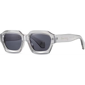 Lunettes De Soleil Homme Femme À La Rétro Mode Épais Hexagone Cadre Orange 80s Lunettes - Neuf