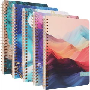 KAXDL-Carnet À Spirale Pour Homme Et Femme,8 Mm De Large,Couverture Rigide,160 Pages Pour Fournitures Scolaires,Bureau,20,8X15,7 Cm - Neuf
