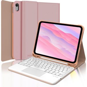 Étui Clavier Avec Trackpad Pour Ipad 10eme Generation 2022/11eme Generation A16 2025, Azerty Clavier Avec Pavé Tactile Pour Ipad A16 11/10, Détachable Sans Fil Clavier Avec Porte-Crayon, Ros[Z390] - Neuf
