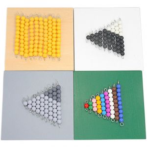 Jouet De Maths Montessori Jeu De Serpent &Agrave; Soustraction Bo&icirc;te En Bois Perles De Comptage Color&eacute;es 1 &Agrave; 10 Jouets &Eacute;ducatifs Pour &Eacute;tudiants 4 Pi&egrave;ces - Neuf