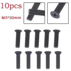 10pcs Vis De Fixation M5x30 / M6 * 22mm Vis D'adaptation De Tige De Mandrin De Per&ccedil;age &Agrave; Main Gauche Pour Accessoires D'adaptateur De Tige De Mandrin De Mandrin De Perceuse Unf - Neuf