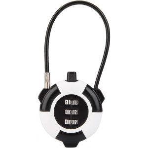 KALANKA-Serrures à bagages à câble, serrure à combinaison de voyage à 3 chiffres petit cadenas pour sac à dos valise casiers de gym sacs pour ordinateur portable tiroir - Neuf