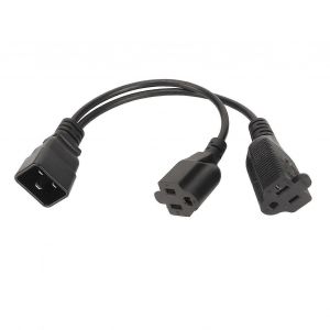 IEC320 C14 à 5 15R 5 20R Cordon mâle à femelle 1 en 2 sortie Y Câble d'alimentation divisé pour lampe de bureau Moniteur LCD 12,6 pouces - Neuf