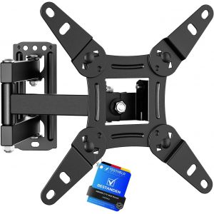 TIANYI-Support Mural TV 13-43 Pouces - Fixation Murale TV Peut Contenir Jusqu'&agrave; 20KG, Accroche Television Mural Orientable (&plusmn; 90&deg;), Incline (+ 8&deg;, -12&deg;) et &Eacute;tend, Support Vesa pour TV Plat/Incurv&eacute; - Neuf