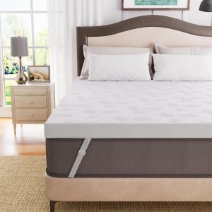 Ulteronixshop-160x190cm Surmatelas en Mousse &agrave; M&eacute;moire de Forme et en Gel Refroidissant Matelas avec Housse Amovible - &Eacute;paisseur de 7.5cm - Neuf