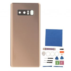 Vitre Arriere De Telephone Avec Objectif D'appareil Photo Preinstalle Pour Samsung Galaxy Note 8 Sm N950, Or - Neuf