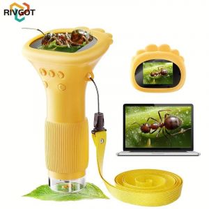 Jouet Microscope Numérique 1000X Portable USB – Rentrée Scolaire, Enfants, Orange - Neuf