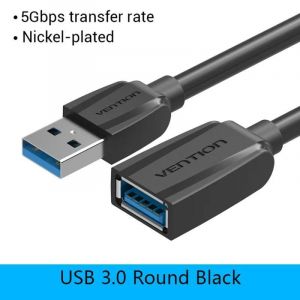 Vention Usb 3.0 Câble D'Extension Mâle À Femelle Câble D'Extension Vitesse Rapide Usb 3.0 Câble Étendu Pour Ordinateur Portable Usb 2.0 Extension.Usb 3.0 Black A45.0,5 M - Neuf