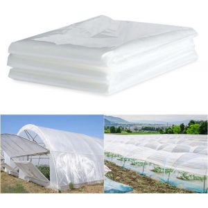 ASFASFq-Bache pour Serre de Jardin, Bache Serre 6m2, Transparent Bache pour Serre, Bache Serre Diffusante, Réutilisable Bache pour Serre de Jardin 2x6 Convient pour Jardin Plantes Légumes Serre - Neuf