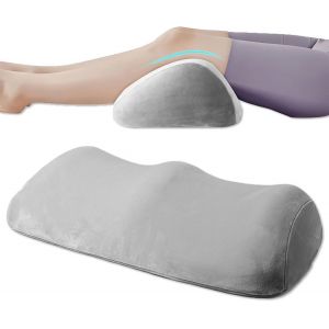 Oreiller Orthop&eacute;dique Pour L&iquest;&Eacute;l&eacute;vation Des Jambes, Coussin En Mousse &Agrave; M&eacute;moire Pour Genoux Et Jambes, Oreiller Ergonomique Pour Dormeur Lat&eacute;ral (Gris) - Neuf
