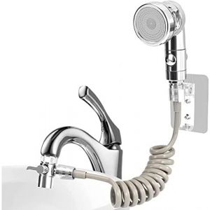 Douchette à main pour lavabo, ensemble de pommeau de douche pour lavabos, douche de lavabo, avec tuyau télescopique ou - Neuf