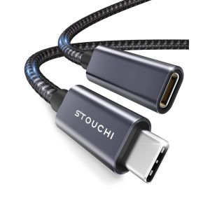 JGD-C&acirc;ble d'Extension USB C 0,3M,Nouvelle Version TypeC 3.2 M&acirc;le vers Femelle Charge Rapide et Transfert de Donn&eacute;es Audio pour Galaxy Tab S8,Pad,M1 M2 Mac Mini/Pro,Galaxy S22,Chargeur Mag-Safe - Neuf