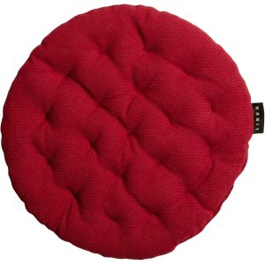 Pepper Elégante Galette De Chaise Rond Ø 37cm,100% Coton,Lavable En Machine,Rouge - Neuf