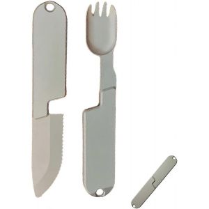 2 Dans 1 Camping Ustensiles De Cuisine Ensemble, Amovible Magn&eacute;tique Fourchette Et Une Cuill&egrave;re Outil R&eacute;utilisable En Acier Inoxydable Combin&eacute; Pour La Randonn&eacute;e Et Le Voyage - Neuf