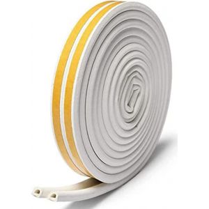 10m Joint d'étanchéité autocollant pour portes,joints de fenêtre en mousse,joint en caoutchouc,joint en caoutchouc,anti-collision,anti-sonorisation,étanche,étanche à la poussière Blanc - Neuf