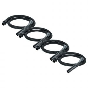 vhbw 4x Tuyau flexible compatible avec Nilfisk King KEYACC TRIA 1, Pelican, Special aspirateurs - 1,8 m, poign&eacute;e, avec raccord circulaire 32mm - Neuf