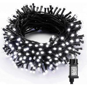 No&euml;l Guirlande Lumineuse Ext&eacute;rieure D'int&eacute;rieur, 20m 200 Led Blanc Froid Lumi&egrave;re &Eacute;lectrique Cha&icirc;ne De 8 Modes Imperm&eacute;able De Lumi&egrave;re De Led Pour La D&eacute;coration De No&euml;l De Partie De Weddin - Neuf