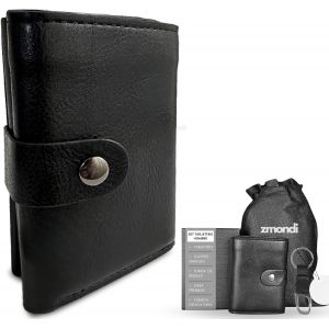 asas-Portefeuille Pour Homme En Cuir Et Aluminium-Portefeuille Compact Avec Espace Pour Cartes Et Billets | Design Pop-Up Et Fermeture Sécurisée | Cadeau Homme,Porte-Clés Et Boîte | Noël - Neuf