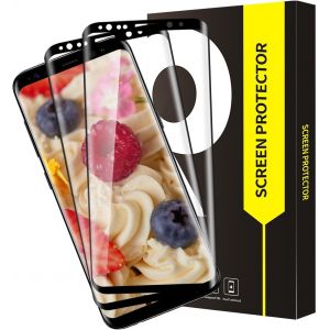 Kal-Lot De 2 Films De Protection D'écran En Verre Blindé Pour Samsung Galaxy S9, Sensitive Touch, Dureté 9h, Anti-Bulles, Bords 3d, Toucher Sensible, Transparent Hd - Neuf