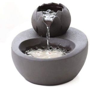 Fontaine &Agrave; Eau Verticale En C&eacute;ramique Lotus Pour Chat &iquest; Distributeur D'eau Sans Bpa Pour Une Hydratation Saine, Silencieux Et Facile &Agrave; Nettoyer - Neuf