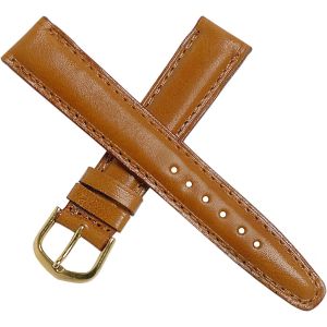 Bracelet De Montre En Cuir Véritable Camel 18 Mm Pour Homme New Old Stock 1970 ¿ Bande Submersible Vintage ¿ Strap D'horlogerie Antique Traditionnel - Neuf