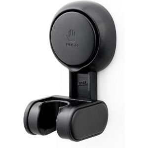 JEXNOVASHOP-Support de Pommeau de Douche &agrave; Ventouse sans Per&ccedil;age, &eacute;tanche et R&eacute;glable en Hauteur, Support de Pommeau de Douche pour Salle de Bain, Grand Angle R&eacute;glable, Noir - Neuf