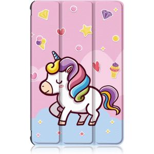 Coque Pour Samsung Galaxy Tab A 10.1 Pouces 2016 Sm-T580/T585 (A6) Tablette Housse &Eacute;tui Avec Fonction Support Et R&eacute;veil/Sommeil,Licorne - Neuf