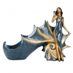 Hjlian Figurines De Fille, Porte-Bouteilles De Vin, Support Pour Comptoir De Bar, Accessoires De Decoration Pour La Maison, Bs023-1, Bleu - Neuf
