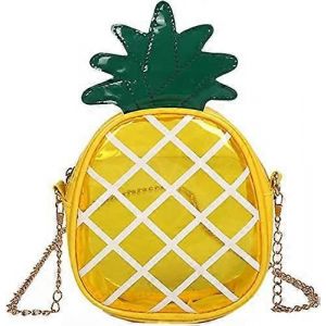 Nouveau,approprié mignon ananas forme sac à bandoulière Chaîne Petit sac à bandoulière Pu cuir téléphone portable sac à main - Neuf