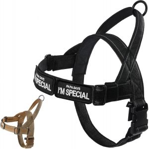 Jgd-Harnais R&eacute;glable Pour Chiens De Petite, Moyenne Et Grande Taille, R&eacute;fl&eacute;chissant, Anti-Fuite, Sans Traction, Harnais De Chasse, Entra&icirc;nement En Plein Air, Noir, Xl (Noir-Xl) - Neuf