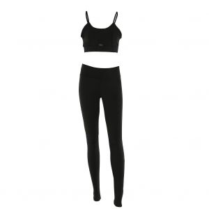 Ensemble Soutien-Gorge De Sport Et Leggings Pour Femme, Tenue De Yoga, De Fitness Et D'entrainement (Noir, Taille S) - Neuf