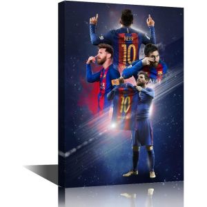 Poster Toile FC Barcelona Lionel Messi Art Mural Motivatif Peinture Impression pour Decor Salon Chambre - Neuf