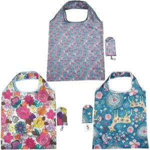 SJZG-Lot De 3 Sacs De Courses R&eacute;utilisables - 38 X 60 Cm - Sacs Fourre-Tout Pliables Pour Un Usage Quotidien, Le Shopping, Les Voyages, Les Voyages D'Affaires, 8504 - Neuf