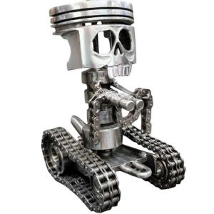 R&eacute;sine sculpt&eacute; squelette Sculpture ornement Cosplay Halloween Piston t&ecirc;te de mort visage Sculpture Figurine Art - Neuf