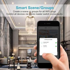 Tuya Wifi Smart Socket Prise de t&eacute;l&eacute;commande sans fil 10A Voice Work with for Google Home Alexa,Bl - Neuf