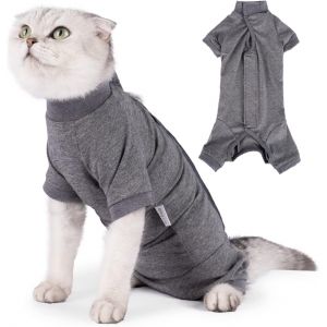Subzonal-Body Chat Post Operatoire Femelle Male Body Chat Sterilisation Anti Lechage Longues Onesies Emp&ecirc;cher La Perte De V&ecirc;tements Pour Animaux De Compagnie Gilet Chat Anti Lechage - Neuf
