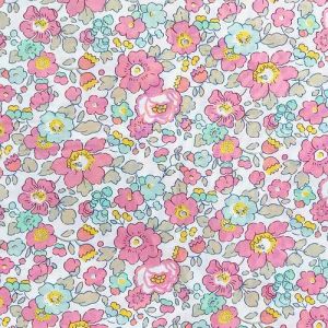 Betsy Rose Vert 80s Tissun Liberty Coton Tissu Pour Enfants Bébé Couture Tissu Robes Jupe Bricolage À La Main Concepteur Patchwork Mètre - Type White-145x50cm - Neuf