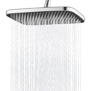 14 Pouces Pommeau de Douche Rotatif 360° Tete de Douche Carré Argent Pomme de Douche ABS Tête de Douche Pluie Facile à Installer et à Nettoyer Universelle Filetage 1/2 Pouce - Neuf