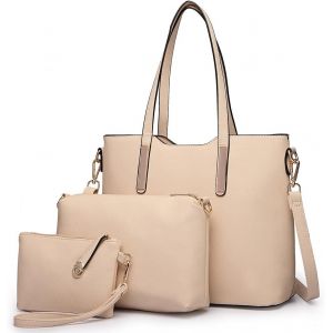 CAUC-Sac à Main et Portefeuille Ensemble Femme,Grand Cabas Fourre-Tout PU,Sacs pour Dames Femme pour Bureau, Travail & Réunion - Neuf