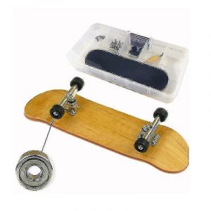 Skateboards &agrave; doigts avec mini alliage professionnel, terrasse en &eacute;rable en bois compl&egrave;te et bo&icirc;te, soulage le stress, enfants gif -zmd (taille: blanc) - Neuf