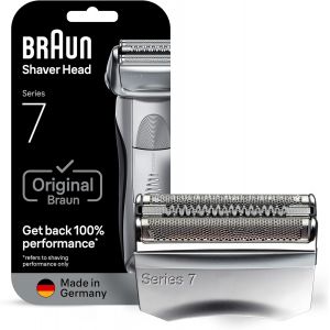 Braun Series 7 70s &ndash; T&ecirc;te de rechange originale pour rasoir &eacute;lectrique. Couleur argent, compatible avec les mod&egrave;les Series 7. Assure un rasage pr&eacute;cis, confortable, facile &agrave; installer et durable. - Neuf