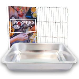 Subzonal-Plat &Agrave; R&ocirc;tir En Acier Inoxydable 40 X 30 X 7 Cm Avec Grille &iquest; Design Sans Couture &iquest; R&eacute;sistant Au Four Jusqu&iquest;&Agrave; 800&deg;C &iquest; Compatible Lave-Vaisselle &iquest; Id&eacute;al Pour Lasagnes, Tiramisu, L&eacute;gumes, Dind - Neuf