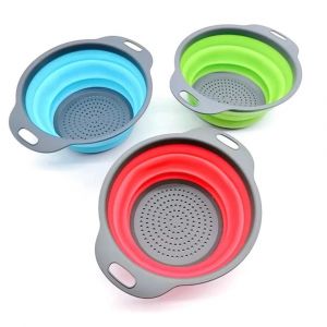 Ensemble De 3 Passoires Pliables En Silicone - Neuf