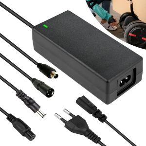 42V2A Chargeur Trotinette Electrique Chargeur Velo Electrique Avec 4 Adaptateurs, Chargeur Pour Scooter Electrique, Chargeur Trotinette Electrique, Pour Vélo Electrique, Universel Dc 5,5 Mm - Neuf