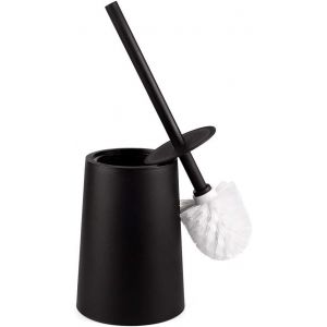 Santure Brosse WC Noir Mat Brosse Noire Balai Toilette WC avec Couvercle brosses et Supports Long Manche balayette WC Plastique pour Salle de Bain Brosse nettoyante Toilette - Neuf