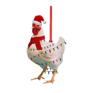 Écharpes de Noël, décorations de poules, décoration extérieure en bois - Neuf