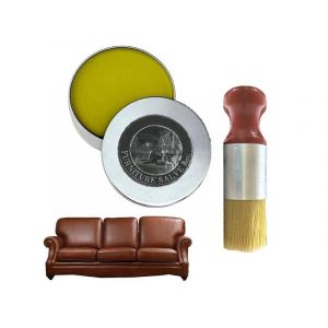Kit de r&eacute;paration de meubles en cuir avec pommade et brosse pour l'entretien et la restauration - Neuf