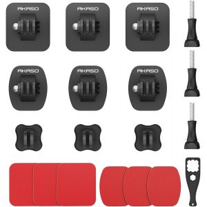 Cfux-Support De Fixation Adhésif Incurvé Et Plat Pour Casque De Moto, Kit D'accessoires De Fixation De Boucle Adhésive Pour Casque Compatible Avec Gopro Hero 13/12/11/10/9 Dji Osmo, Insta360 - Neuf